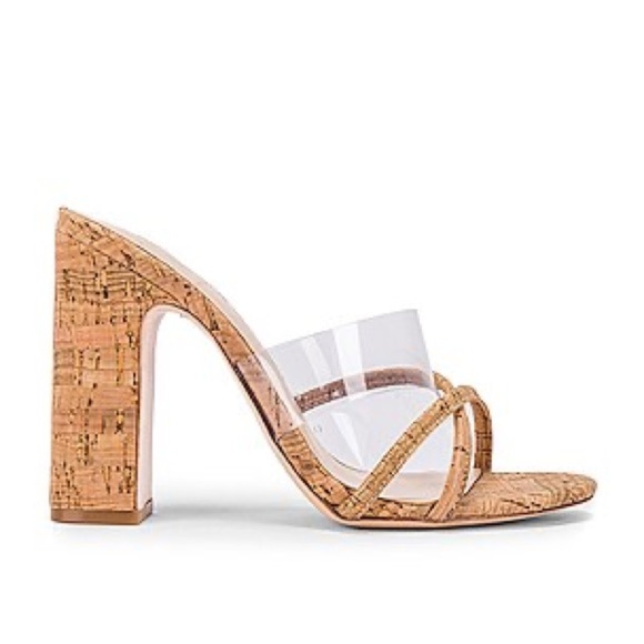 Never worn Elegant Tan Cork Heeled Sandals house of Harlow size 10 - Picture 4 of 4